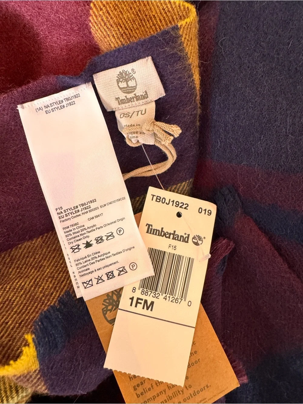 NWT, Timberland XL Scarf/Shawl